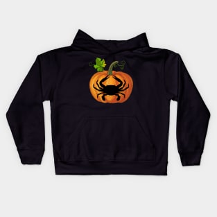 Crab in pumpkin Kids Hoodie